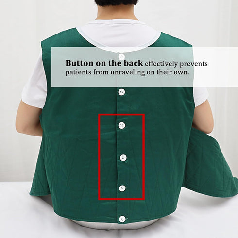 QNZKIOXV Restraint Vest for Bed or Wheelchair, Bed Restraint Waist Vest,Adjustable Anti Fall Waist Strap for Elderly
