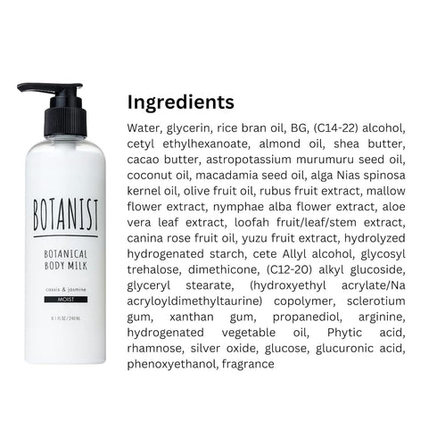 BOTANIST Moisturizing Body Lotion, Botanical Soothing Milk for Sensitive Dry Skin, Cassis & Jasmine, 8.1 Fl Oz