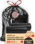 39 Gallon Lawn & Leaf Trash Bags - Drawstring, 50 Count, Heavy Duty Black & Unscented Plastic Bags