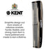 Kent R7TG Graphite Double Tooth Hair Pocket Comb, Small Fine/Wide Tooth Comb for Men, Women, and Kids