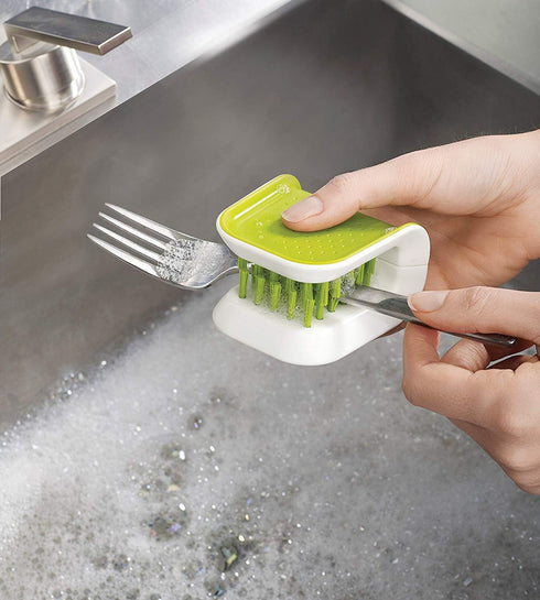 Blade Brush Knife Cleaner - Double Sided Utensil Scrubber for Chopsticks, Forks, and Knives