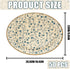 VIVAVENTURE 50PCS 9" 10.5" Oval Disposable Paper Plates, x Everyday Disposable Plates, Floral Dinner Plate