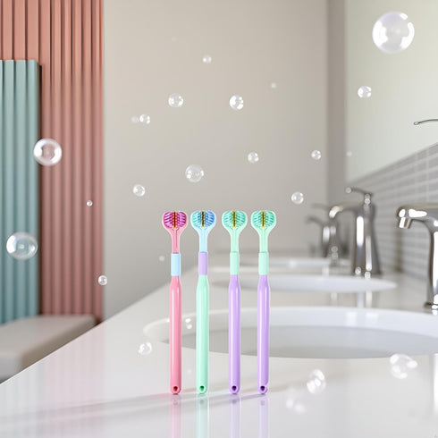 YuanHolumid 4 3-Sided Pcs Toothbrush, Soft Bristle Toothbrush for Comprehensive Care of Teeth and Gums, Oral Care