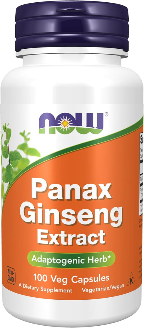 NOW Supplements Panax Ginseng (Root) | 500 mg | Adaptogenic Herb | 100 Veg Capsules