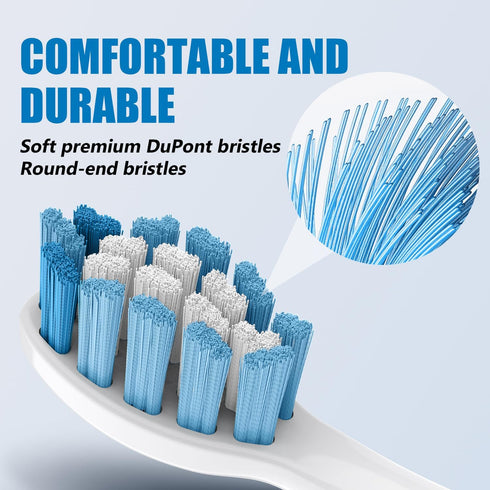 Replacement Toothbrush Heads for Philips Sonicare, 8 Pack, Compatible with Snap-on Handles