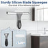 Detachable Silicon Shower Squeegee for Glass, Door, Mirror, Windows & Tile Walls, Portable Clean Tools with Hook &