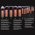 SHANY Makeup Brushes - Rose All Day 14-Piece Brush Set for Foundation, Powder, Concealers, Eye Shadows