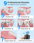 Cordless Water Flosser, Portable 300ML Dental Flosser with 9 Jet Tips, 5 Modes, IPX7 Waterproof - Black