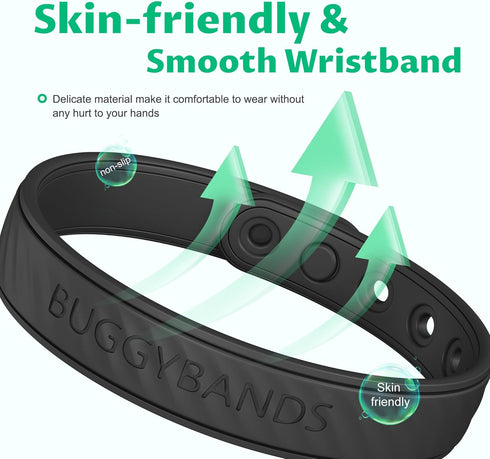 Mosquito Repellent Bracelets, 2 Pack Silicone Bands with DEET Free, Natural & Waterproof for Kids