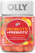 OLLY Probiotic + Prebiotic Gummy, 500 Million CFUs, FOS, Adult Chewable Supplement
