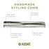 Kent 6T G Fine and Wide Tooth Hair Comb, Handmade Styling Comb for Hair Care, Grooming for Men, Women, Kids