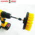 5 Piece Power Scrubbing Brush Set with 6 Inch Size Extender Drill Attachment for Cleaning Showers, Tubs, Carpet