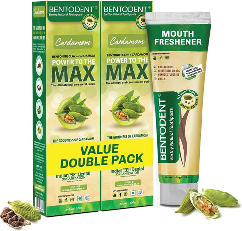 Bentodent Natural Toothpaste for Entire Family Incl Kids - SLS Free, Fluoride