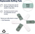Nail File and Buffer Block, 600/4000 Grit Pack of 8 for Natural Nails Shine Polishers