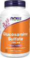 NOW Supplements Glucosamine Sulfate 750 mg, 240 Veg Capsules with UL Dietary Supplement Certification