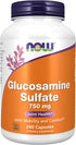 NOW Supplements Glucosamine Sulfate 750 mg, 240 Veg Capsules with UL Dietary Supplement Certification