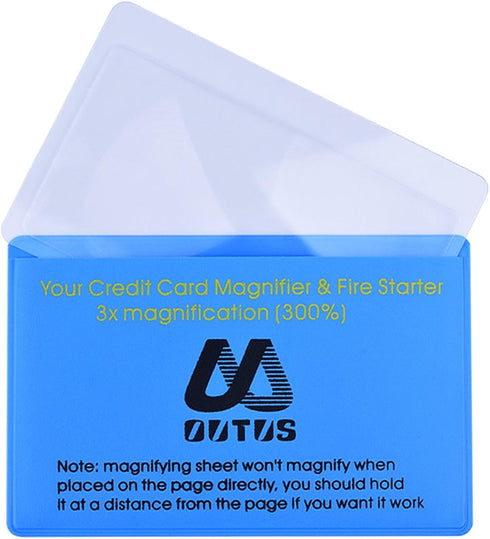 Outus 4 Pack Wallet Magnifier Card - Plastic Pocket Credit Card Size Magnifying Glass for Wallet