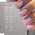 Gold Nail Art Stickers, Metallic Line Nail Decals for Luxury French Tip Manicure, 3D Self-Adhesive Supplies, 8 Sheets