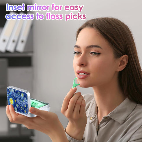 Dental Floss Portable Case, Easy to Store Floss Picks, Perfect for Traveling, Hotels, Appointments