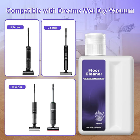 QKLYXEN 1 Floor Cleaning Solution Compatible With Dreame Cleaning Solution, Low Foam & No Residue, Floor Cleaner