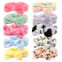 Spa Headband - Bow Makeup Headband Soft Coral Fleece for Women Girls, Cute Elastic Hair Band, Pack of 10