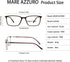 MARE AZZURO Flexible Reading Glasses - 6.00 Strength Stylish Rectangular Reader Glasses