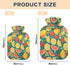 SyXIOP Summer 2L Fresh Fruits Blue Water Bottle for hot Water with Soft Cover, Warm Water Bottle for Bed for Menstrual