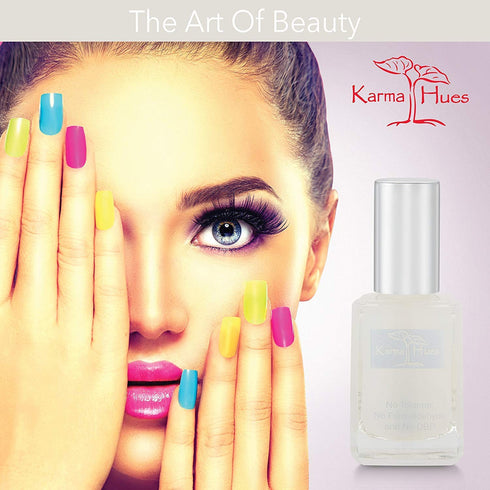 Karma Organic Nail Polish High Gloss Matte Top Coat Lacquer - Fast Dry, Nontoxic, Cruelty-Free