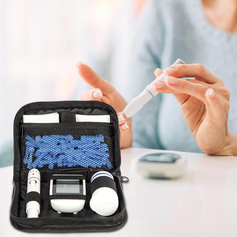 Diabetes Supply Case, Diabetic Organizer Carrying Travel Case Kit, Portable Diabetes Testing Kit Case, Blood Glucose