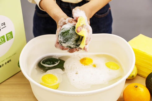Disposable Scrub Sponge - 80 Sheets Portable Pre-soaped Wipe for Cleaning Dishes Anytime, Anywhere