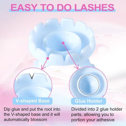NXJ INFILILA Glue Rings, 100PCS Disposable Plastic for Eyelash Extensions, Nail Art, Tattoo Holder
