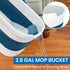 Set Collapsible Mop and Bucket with Scrub Mop and Brush, Tile Laminate Hardwood Floor Brush and Flat Mops for Floor