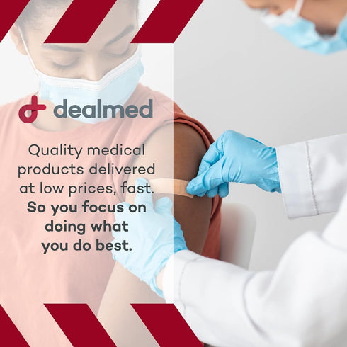 Dealmed Flexible Adhesive Bandages – 100 Count (1 Pack) with Non-Stick Pad, Latex Free, 1 1/2" x 3" for First Aid