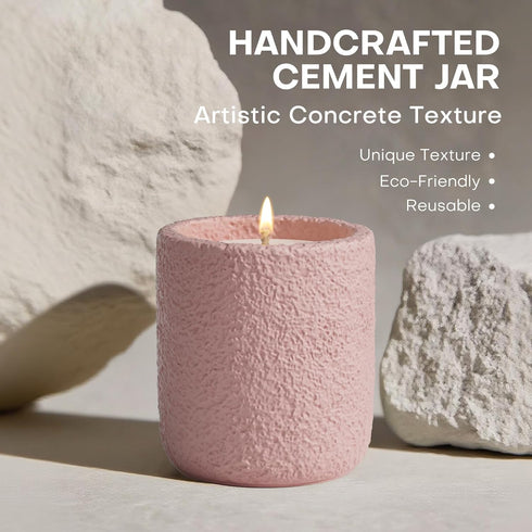 JueOne Scented Candles for Home, Natural Soy Wax Candle Gift, Non-Toxic Cement Jar Candles, Luxury Aromatherapy