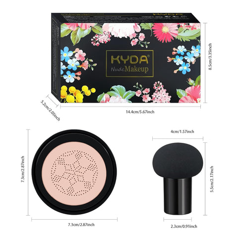 Ownest Mushroom Head Air Cushion BB Cream, Concealer Lasting Nude Makeup Base