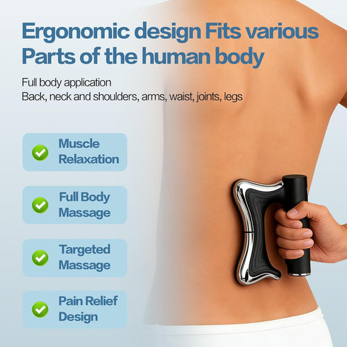 Heated Muscle Scraping Tool,Electric Fascia Knife,Portable Muscle Relaxation Therapy Device for Belly, Arm, Waist, Leg