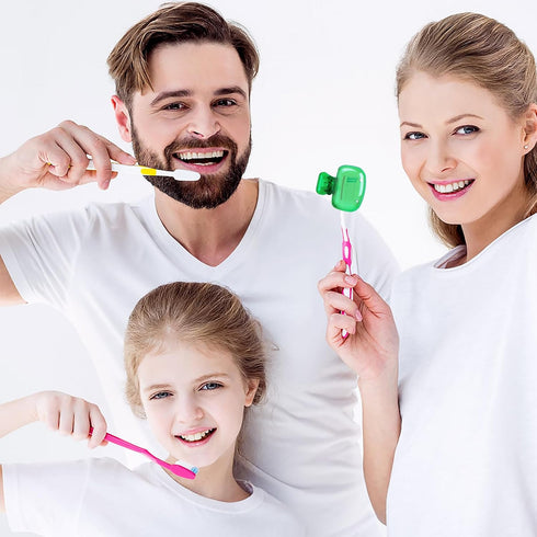 4 Pack Travel Toothbrush Head Covers, Protective Plastic Clip for Household Travel, Bathroom, School, Camping