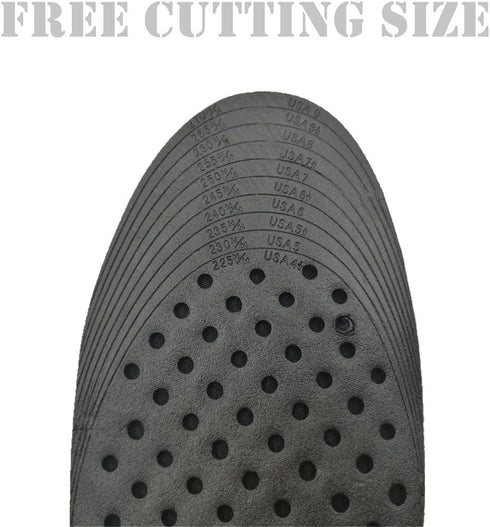 Kalevel Height Increase Insoles, 3cm, 1.2 Inches, Black Shoe Lifts for Men & Women