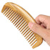 Onedor Handmade 100% Natural Green Sandalwood Hair Combs - Anti-Static Wooden Detangler Comb (Oval Fine Tooth)