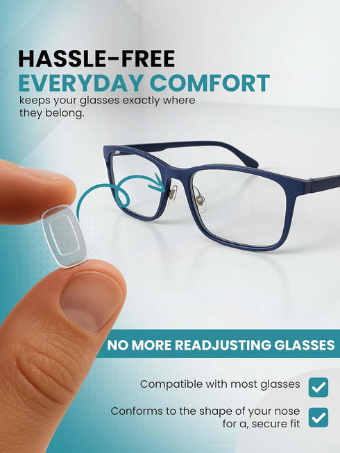 Sports Vision World Premium Optische Silikon Nasenpads - Rechteck 11 mm (Rechteck Weiss 10.4 mm x 6 mm)