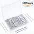 Hicarer 100 Pieces White Bobby Pins - 2.2 Inch Hair Pins for Women, Wave Hair Clips Bulk with Storage Box
