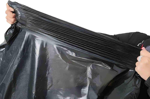Uieogio 6-10 75 75 Count 45 cm 50 cm,18x20 Inches Gallon Heavy Duty Trash Bags with Tie Ties - Extra Thick, Leak-Proof