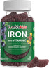 Iron Supplement for Kids - 5 mg Gummies with Vitamin C, Grape Flavor, Vegan, Kosher, Non-GMO - 60 Count