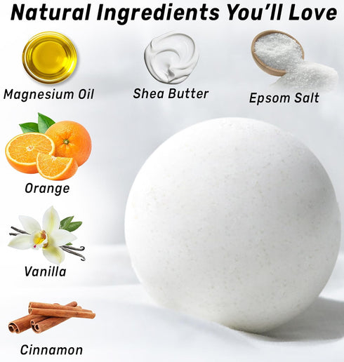 Magnesium Bath Bombs, Post Workout Recovery, Epsom Salt, Essential Oil Infused, Perfect Stocking Stuffers Gift