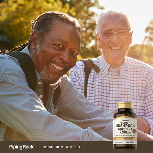 Piping Rock Mushroom Complex Capsules 2750mg - 150 Pills 8 Mushroom Extract Blend Herbal Supplement