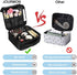 JOURMON Travel Makeup Bag Train Case Cosmetic Case Organizer Portable Artist Storage Bag with Adjustable Dividers for Cosmetics Makeup Brushes Toiletry Jewelry Digital Accessories(Black,S)