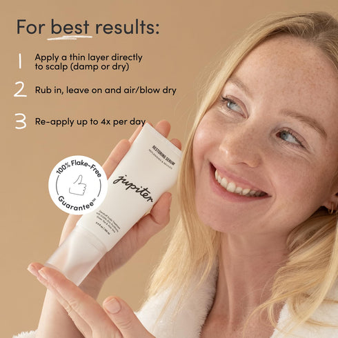 Jupiter Anti-Dandruff Scalp Serum, Leave-On Restoring Serum for Dry, Itchy, Oily Scalp, 3.4 fl oz