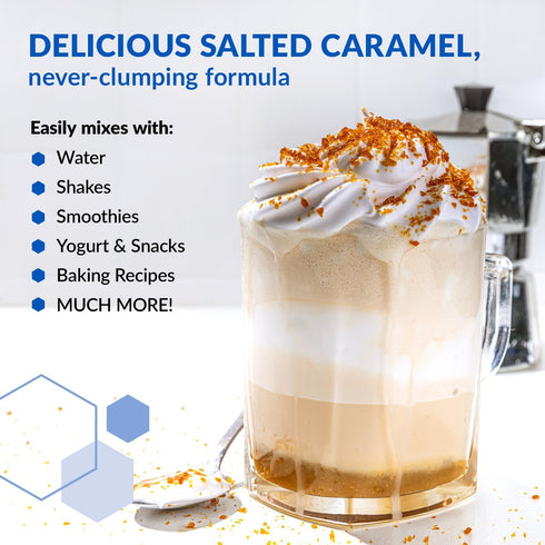 BioTrust Low Carb Protein Powder - Isolated Whey Protein and Casein Blend, Salted Caramel, 14 Servings