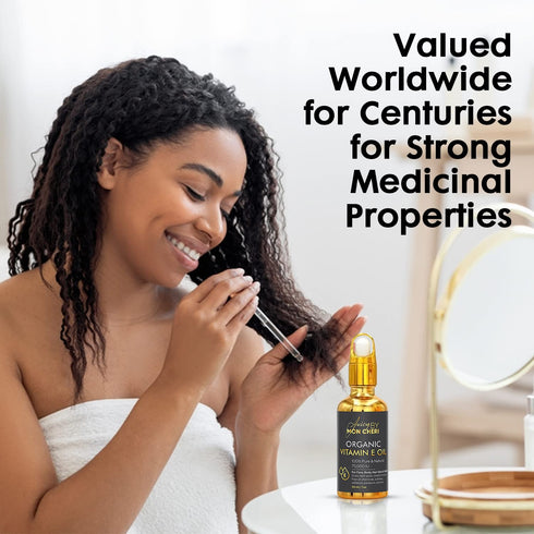 Pure Organic Vitamin E Oil - 1oz Dropper for Soften, Fade Dark Spots, Scars, Stretch Marks, Improve Texture