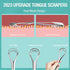 RONAVO Tongue Scraper for Adults, Stainless Steel Cleaner with Dual Scraping Head Design